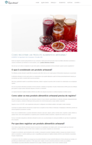 como registrar um produto alimenticio artesanal